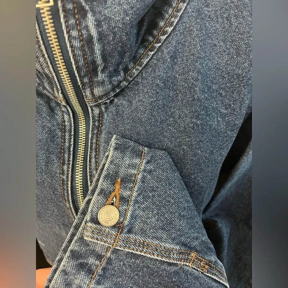 Frame NWT denim windbreaker anorak jacket